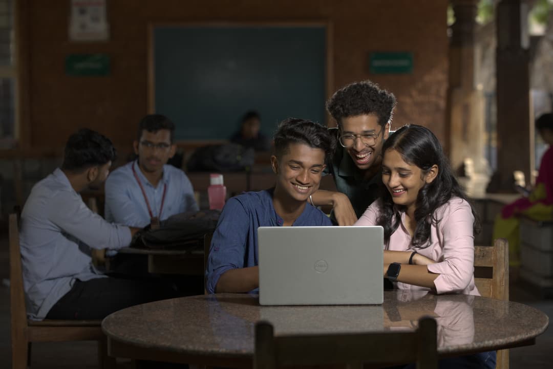 Students working together